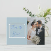 Minimalistische Mondphasen Celestis-Foto Dankeskarte (Stehend Vorderseite)