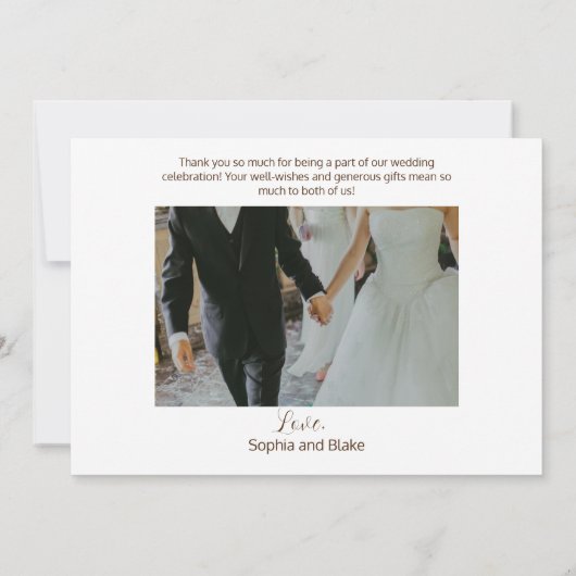 Minimalistische Mondphasen Celestis-Foto Dankeskarte (Rückseite)