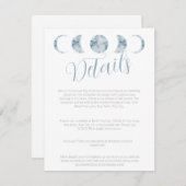 Minimalistische Mondphasen - Himmelsschutzkarte Begleitkarte (Vorne/Hinten)