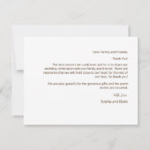 Minimalistische Mondphasen Hochzeit Dankeschön Kar Dankeskarte (Rückseite)