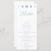 Minimalistische Mondphasen - Hochzeitmenü Menükarte (Vorne/Hinten)