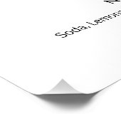 Minimalistische Mondphasen Hochzeitmenü-Poster Fotodruck (Ecke)