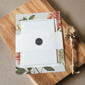 Minimalistische Mongram-Einladung Bauchband Einladungsbanderole