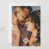 Minimalistische Mongram Foto Wasserfarbenhochzeit Einladung (Vorderseite)