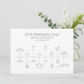 Minimalistische Mongram Moss Green Wedeline Programm (Stehend Vorderseite)