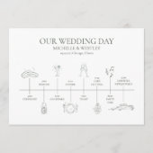 Minimalistische Mongram Moss Green Wedeline Programm (Vorderseite)