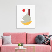 Minimalistische monochromatische Knoblauch/Lebensm Leinwanddruck (Insitu (Wohnzimmer))