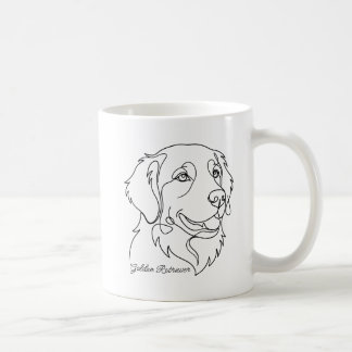 Minimalistische monochrome Linienstil-Darstellung Kaffeetasse