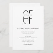 Minimalistische Monografie Einladung (Vorne/Hinten)