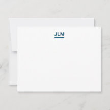 Minimalistische Monogram Bold Navy Blue Typografie