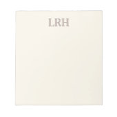 Minimalistische Monogram Bridesmaid Notepad Notizblock (Vorderseite)