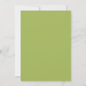 Minimalistische Monogram Bright Green Wedding Einladung (Rückseite)