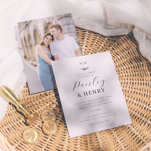 Minimalistische Monogram Elegante Budget Foto Hoch