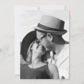 Minimalistische Monogram-Foto-Engagement-Partei Einladung (Rückseite)