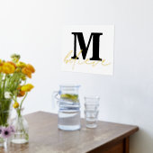 Minimalistische Monogram-Glaubensskripte Foliendrucke (Ablage(Küche))