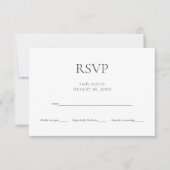 Minimalistische Monogram Moss Green Wedding RSVP C (Vorderseite)