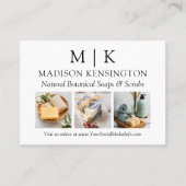 Minimalistische Monogram oder Add-Logo-Business 3- Visitenkarte (Vorderseite)