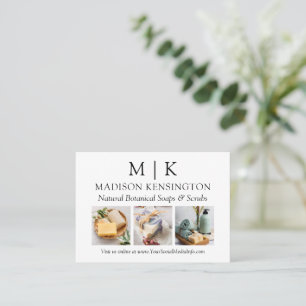 Minimalistische Monogram oder Add-Logo-Business 3- Visitenkarte