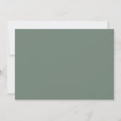 Minimalistische Monogram Sage Green Wedding Einladung (Rückseite)