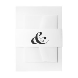 Minimalistische Monogram Script Ampersand Einladungsbanderole