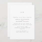 Minimalistische Monogram Traditionelle Typografie  Einladung (Vorne/Hinten)