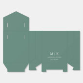 Minimalistische Monogram Wedding Eukalyptus Green Geschenkschachtel (Ungefaltet)