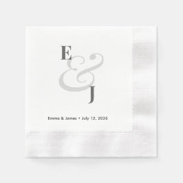 Minimalistische Monogramm | Ampersand Hochzeitscoc Serviette