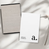 Minimalistische Monogramm Beige Imitate Linen Anfa Briefpapier