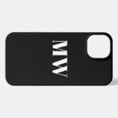 Minimalistische Monogramm benutzerdefinierte Initi iPhone Hülle (Rückseite (Horizontal))