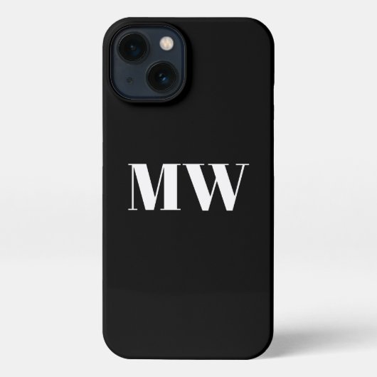 Minimalistische Monogramm benutzerdefinierte Initi iPhone Hülle (Rückseite)
