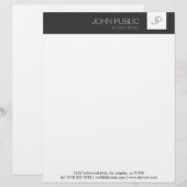 Minimalistische Monogramm Briefbogen (Vorne/Hinten)