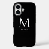 Minimalistische Monogramm Case-Mate iPhone Hülle (Rückseite)