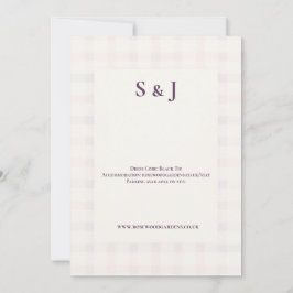 Minimalistische Monogramm-Details Hochzeits-Einlad Einladung