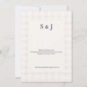 Minimalistische Monogramm-Details Hochzeits-Einlad Einladung