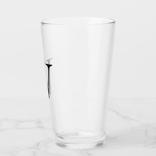 Minimalistische Monogramm Glas (Links)