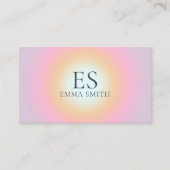 Minimalistische Monogramm-Gradient-Visitenkarte Visitenkarte (Vorderseite)