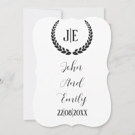 Minimalistische monogramm-Hochzeit Save The Date