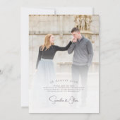 Minimalistische Monogramm-Hochzeit-Save-the-Date-K Save The Date (Rückseite)