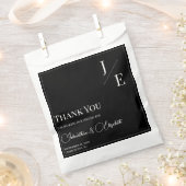 Minimalistische Monogramm-Hochzeit | Schwarz Geschenktütchen (Ausgeschnitten)