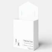 Minimalistische Monogramm-Hochzeit | Weiß Geschenkschachtel (Geöffnet)