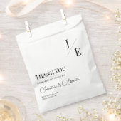 Minimalistische Monogramm-Hochzeit | Weiß Geschenktütchen (Ausgeschnitten)