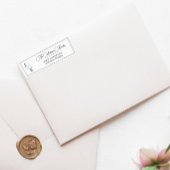 Minimalistische Monogramm-Hochzeitstil-Rücksendead