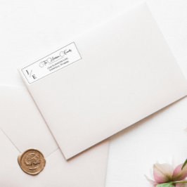 Minimalistische Monogramm-Hochzeitstil-Rücksendead
