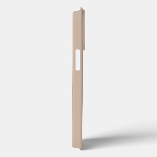 Minimalistische Monogramm-Initialen beige solide Case-Mate iPhone Hülle (Rückseite / Rechts)