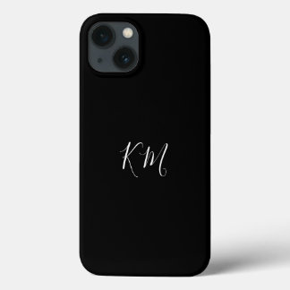 Minimalistische Monogramm-Initialen, Black Phone C Case-Mate iPhone Hülle