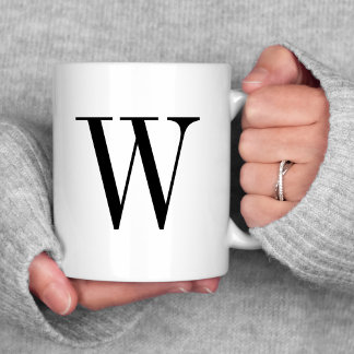 Minimalistische Monogramm Kaffeetasse