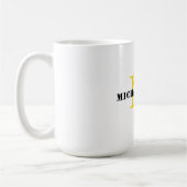 Minimalistische Monogramm Kaffeetasse (Links)