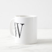 Minimalistische Monogramm Kaffeetasse (Vorderseite Links)