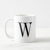 Minimalistische Monogramm Kaffeetasse (Links)