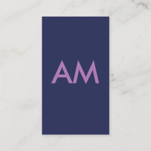 Minimalistische Monogramm Lila Visitenkarte